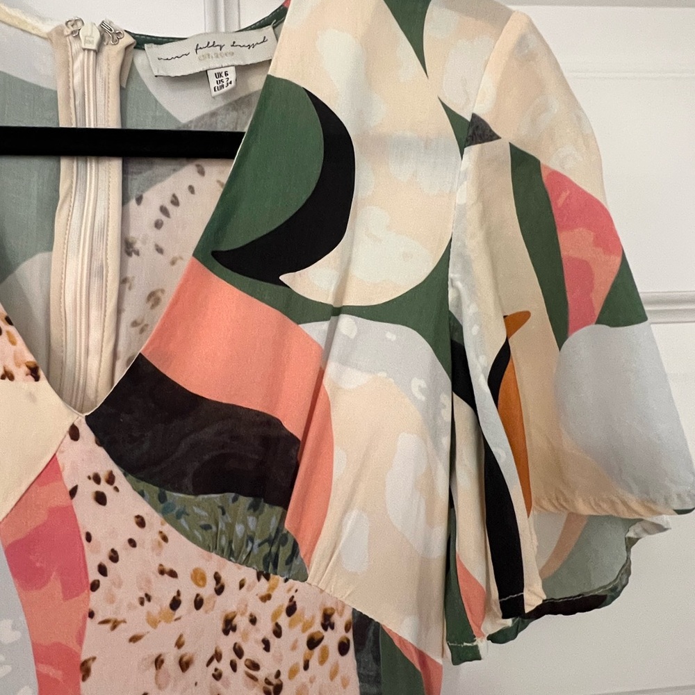 Never Fully Dressed Multicolor Abstract Dress - image 4